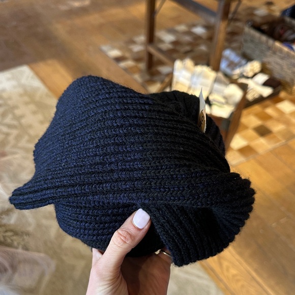 upstate stock Other - Black|Navy Knit Men's Scarf - Classic Ribbed Winter Knit